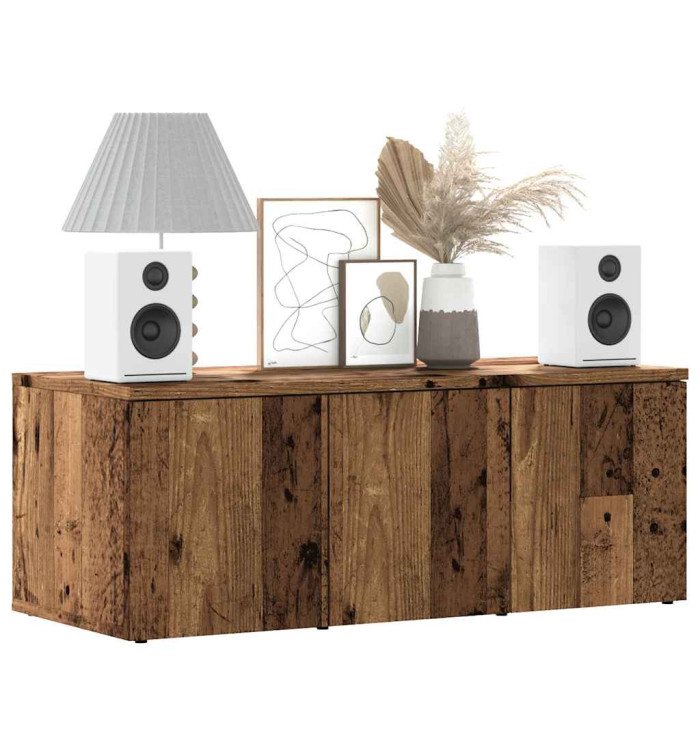 Meuble TV vieux bois 80x34x30 cm bois d'ingénierie | Mobilier & Déco