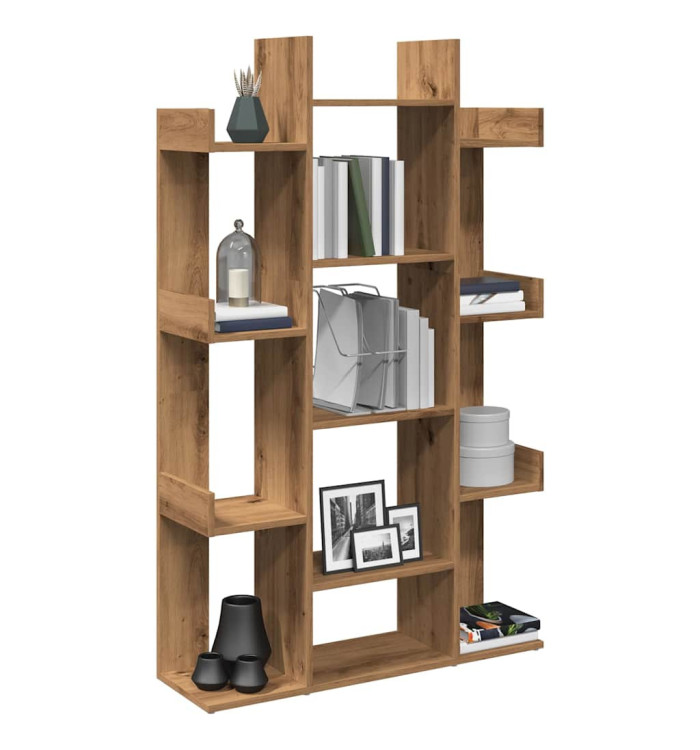 Bibliothèque chêne artisanal 86x25,5x140 cm bois d'ingénierie | Mobilier & Déco