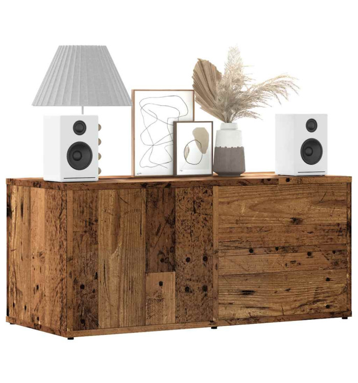 Meuble TV vieux bois 80x34x35,5 cm bois d'ingénierie | Mobilier & Déco