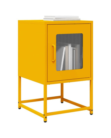 Table de chevet jaune moutarde 36x39x60,5 cm | Mobilier & Déco