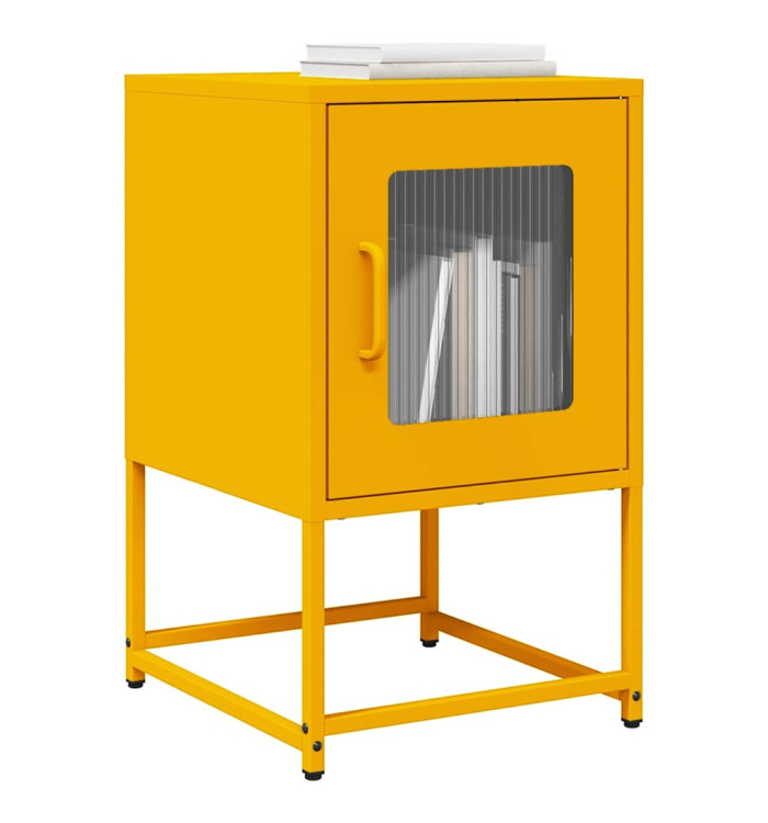 Table de chevet jaune moutarde 36x39x60,5 cm | Mobilier & Déco