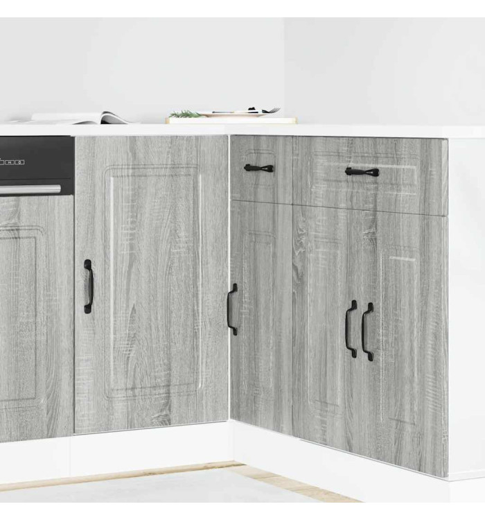Armoire de cuisine Kalmar sonoma gris bois d'ingénierie | Mobilier & Déco