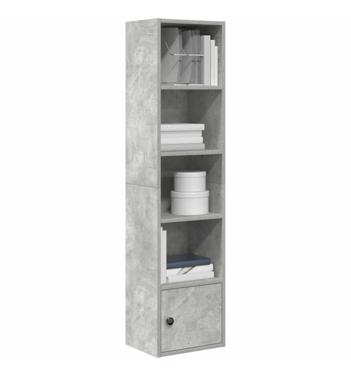 Bibliothèque gris béton 31x24x127 cm bois d'ingénierie | Mobilier & Déco