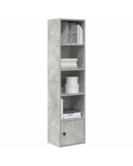 Bibliothèque gris béton 31x24x127 cm bois d'ingénierie | Mobilier & Déco