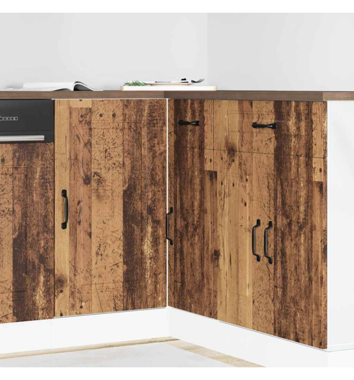 Armoire de cuisine Kalmar vieux bois bois d'ingénierie | Mobilier & Déco