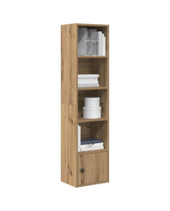Bibliothèque chêne artisanal 31x24x127 cm bois d'ingénierie | Mobilier & Déco