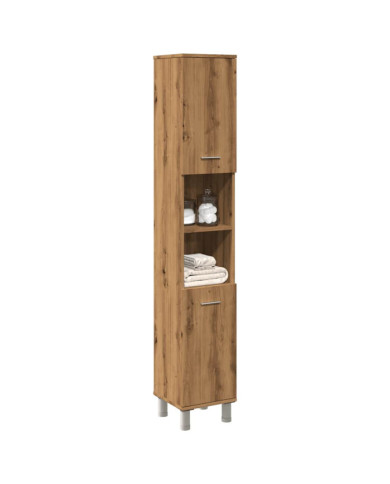 Armoire de salle de bain chêne artisanal 30x30x179 cm | Mobilier & Déco