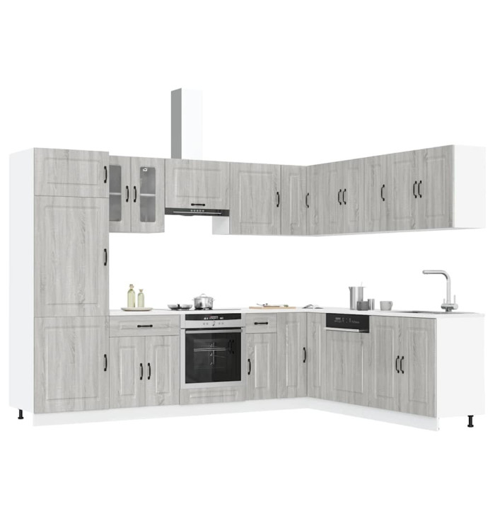 Ensemble d'armoires de cuisine 14 pcs Kalmar bois d'ingénierie | Mobilier & Déco