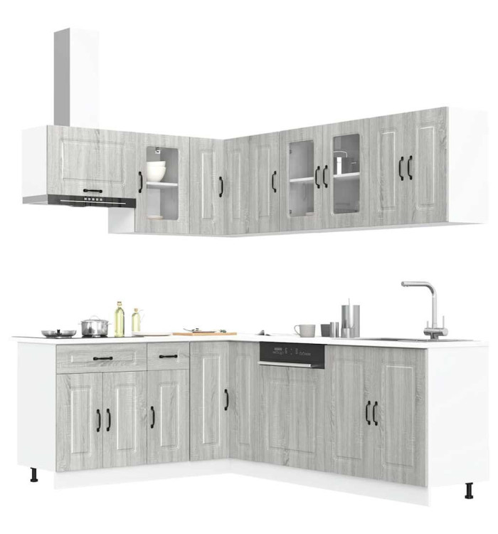 Ensemble d'armoires de cuisine 11 pcs Kalmar bois d'ingénierie | Mobilier & Déco