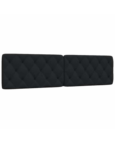 Coussin de tête de lit noir 200 cm tissu | Mobilier & Déco
