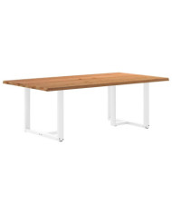 Table à manger et bord naturel bois massif chêne rectangulaire | Mobilier & Déco