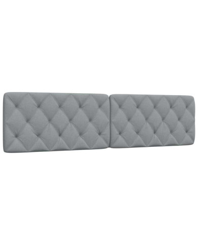 Coussin de tête de lit gris clair 200 cm tissu | Mobilier & Déco