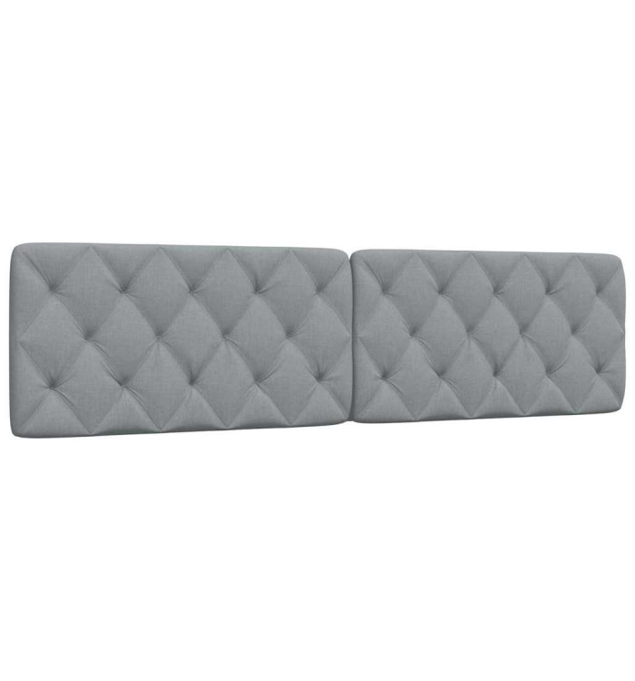 Coussin de tête de lit gris clair 200 cm tissu | Mobilier & Déco