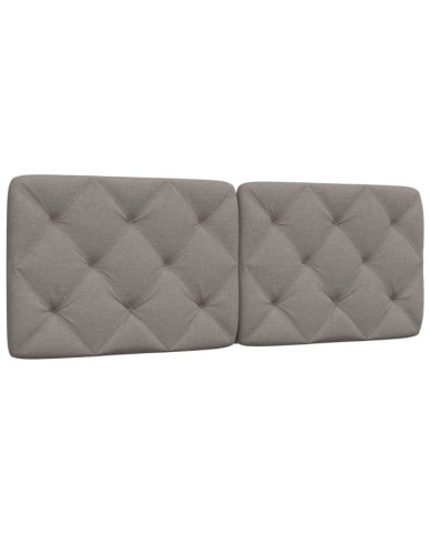 Coussin de tête de lit taupe 120 cm tissu | Mobilier & Déco
