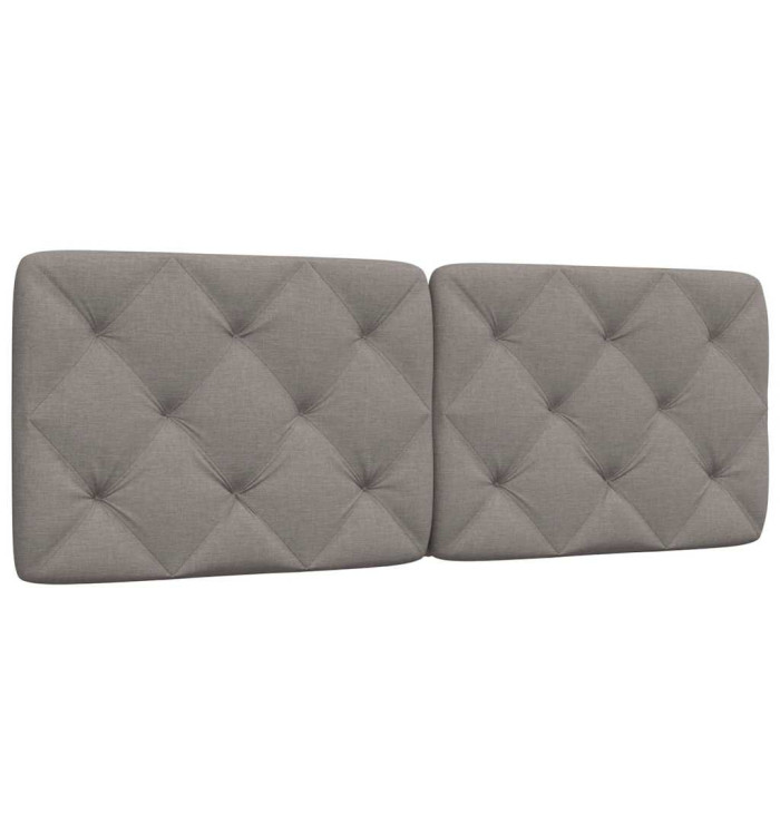 Coussin de tête de lit taupe 120 cm tissu | Mobilier & Déco