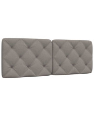 Coussin de tête de lit taupe 120 cm tissu | Mobilier & Déco