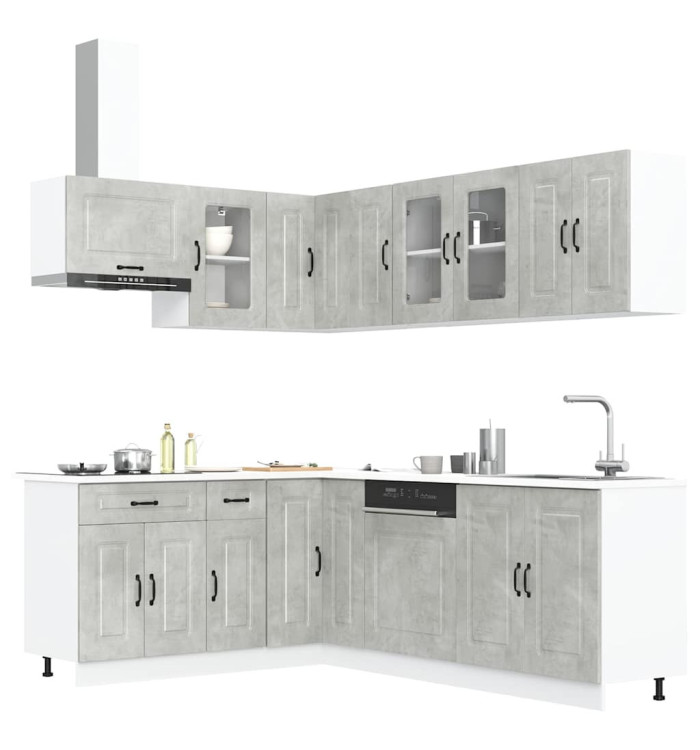 Ensemble d'armoires de cuisine 11 pcs Kalmar bois d'ingénierie | Mobilier & Déco