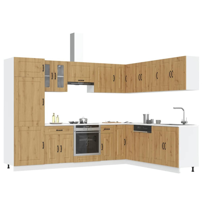 Ensemble d'armoires de cuisine 14 pcs Kalmar bois d'ingénierie | Mobilier & Déco