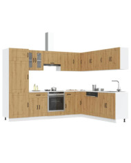 Ensemble d'armoires de cuisine 14 pcs Kalmar bois d'ingénierie | Mobilier & Déco