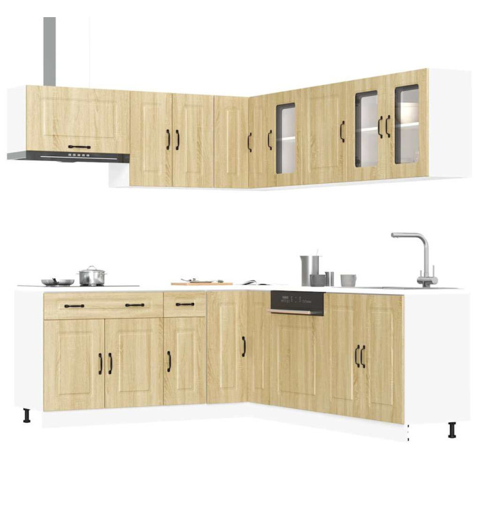 Ensemble d'armoires de cuisine 11 pcs Kalmar bois d'ingénierie | Mobilier & Déco
