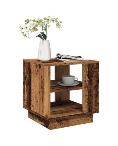 Table basse vieux bois 40x40x43 cm bois d'ingénierie | Mobilier & Déco