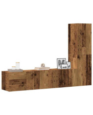 Meubles TV muraux 3 pcs vieux bois bois d'ingénierie | Mobilier & Déco