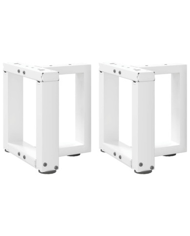 Pieds de table basse en T, 2 pièces, blanc, 30 x 25 x (30-31) cm, acier | Mobilier & Déco
