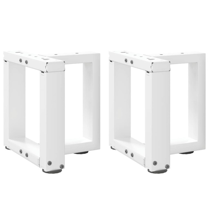Pieds de table basse en T, 2 pièces, blanc, 30 x 25 x (30-31) cm, acier | Mobilier & Déco