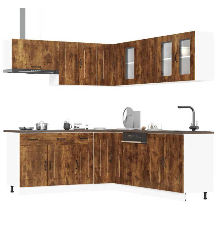 Ensemble d'armoires de cuisine 11 pcs Kalmar bois d'ingénierie | Mobilier & Déco