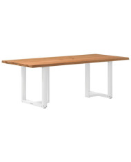 Table à manger et bord naturel bois massif chêne rectangulaire | Mobilier & Déco