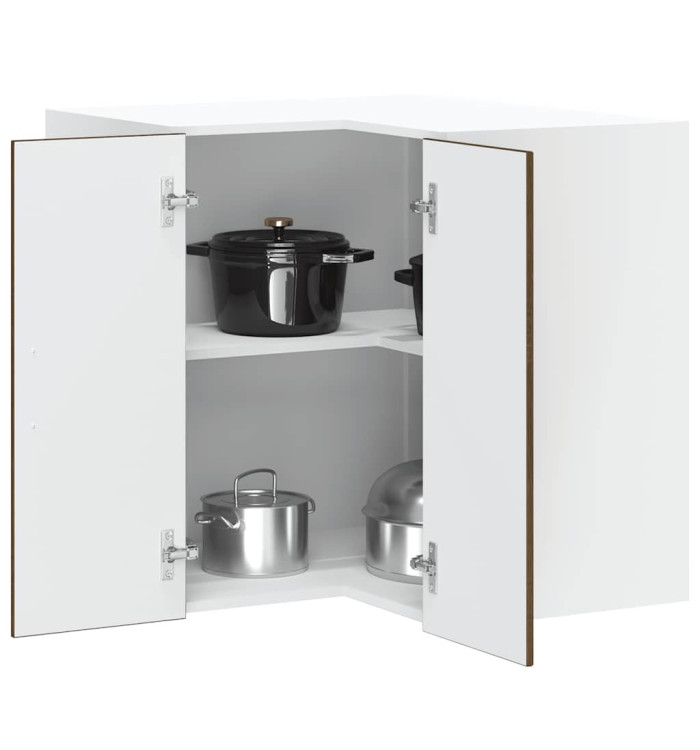 Armoire d'angle murale de cuisine Lucca chêne marron | Mobilier & Déco