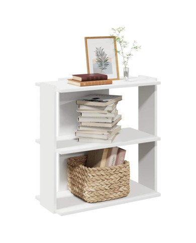 Bibliothèque à 3 niveaux blanc 60x30x60 cm bois d'ingénierie | Mobilier & Déco