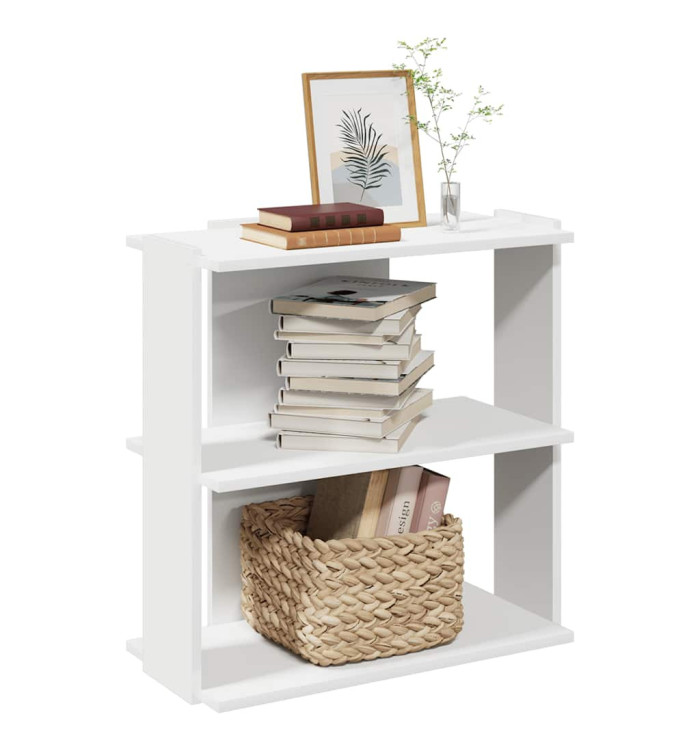 Bibliothèque à 3 niveaux blanc 60x30x60 cm bois d'ingénierie | Mobilier & Déco