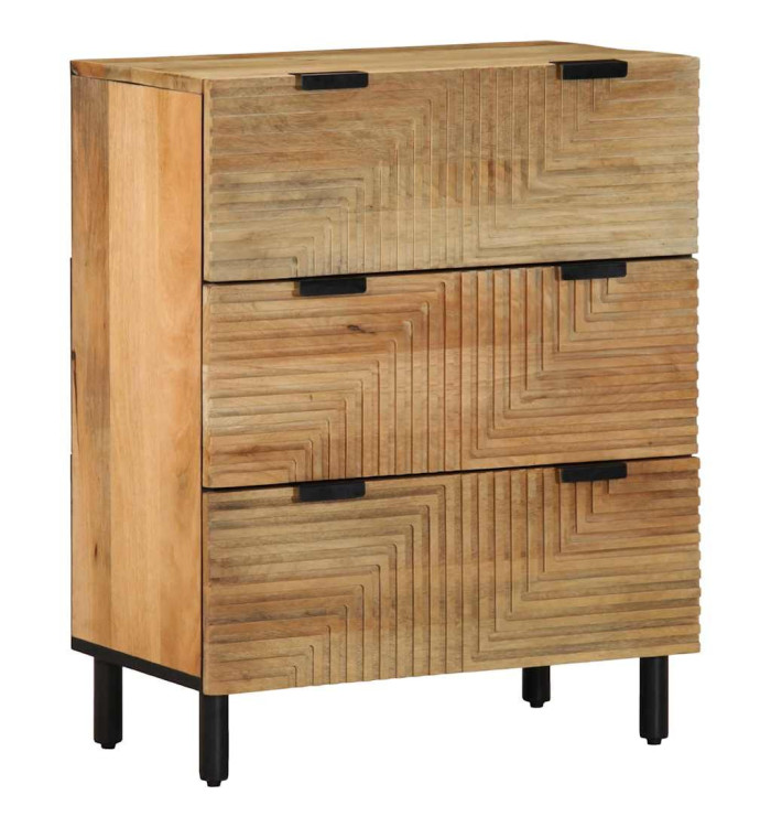 Buffet marron 60x33x75 cm bois massif de manguier | Mobilier & Déco