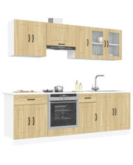 Ensemble d'armoires de cuisine 8 pcs Kalmar bois d'ingénierie | Mobilier & Déco