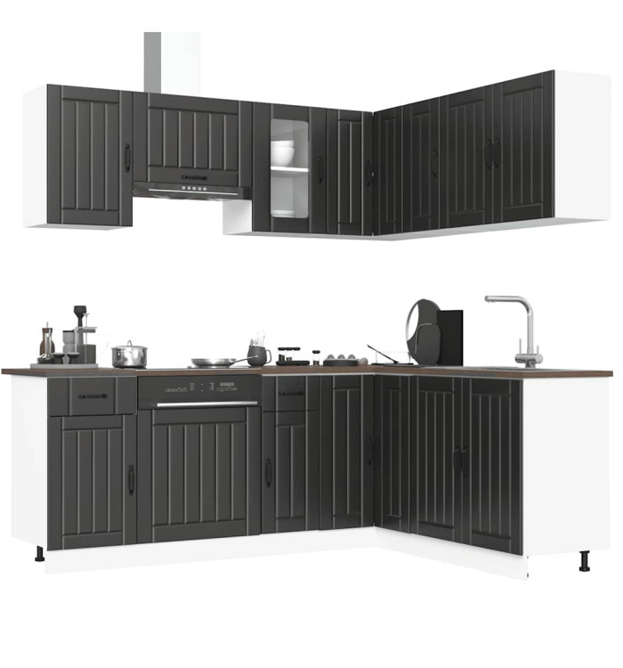 Ensemble d'armoires de cuisine 11 pcs Kalmar bois d'ingénierie | Mobilier & Déco