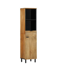 Armoire salle de bain marron 38x33x160 cm bois massif manguier | Mobilier & Déco