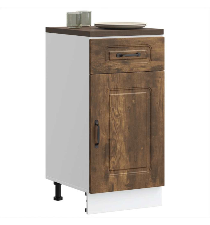 Armoire de cuisine Kalmar chêne fumé bois d'ingénierie | Mobilier & Déco
