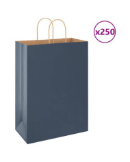 Sacs en papier 250 pcs avec poignées bleu 32x17x44 cm | Mobilier & Déco