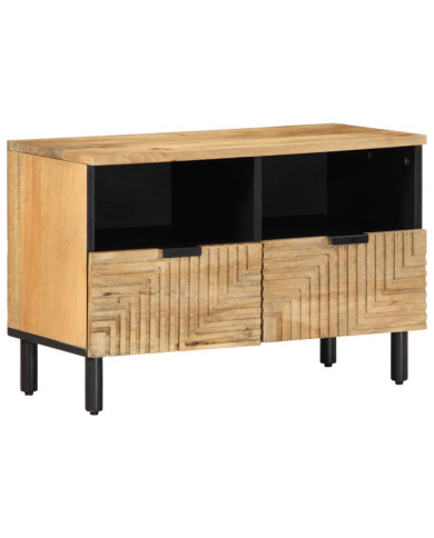 Meuble TV marron 70x33x46 cm bois massif de manguier | Mobilier & Déco