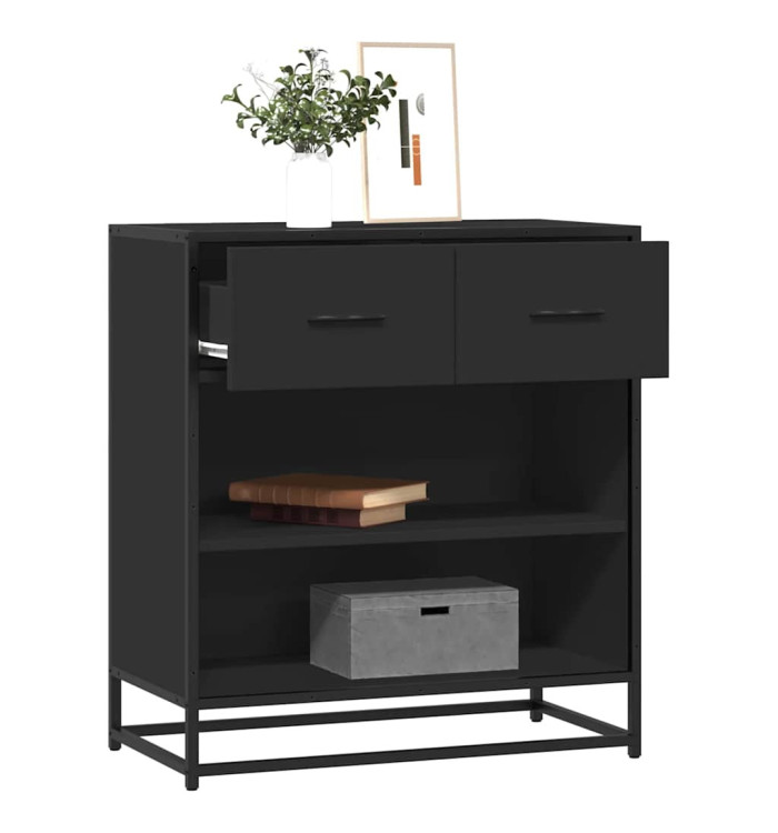 Buffet noir 68x35x76 cm bois d'ingénierie | Mobilier & Déco