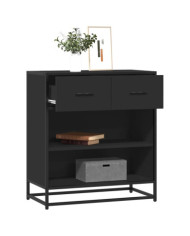 Buffet noir 68x35x76 cm bois d'ingénierie | Mobilier & Déco