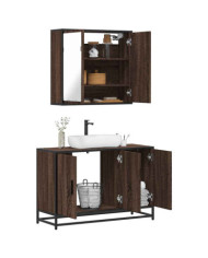 Ensemble de meubles de salle de bain 2 pcs Chêne marron | Mobilier & Déco