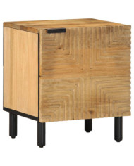 Table de chevet marron 40x33x46 cm bois de manguier solide | Mobilier & Déco