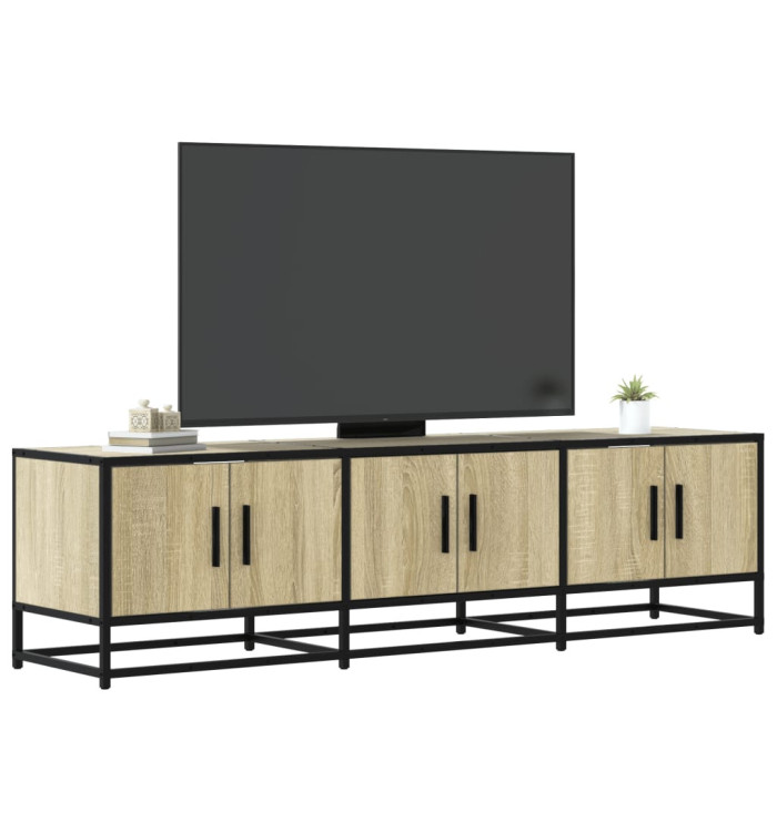 Meuble TV chêne sonoma 150x35x41 cm bois d'ingénierie et métal | Mobilier & Déco