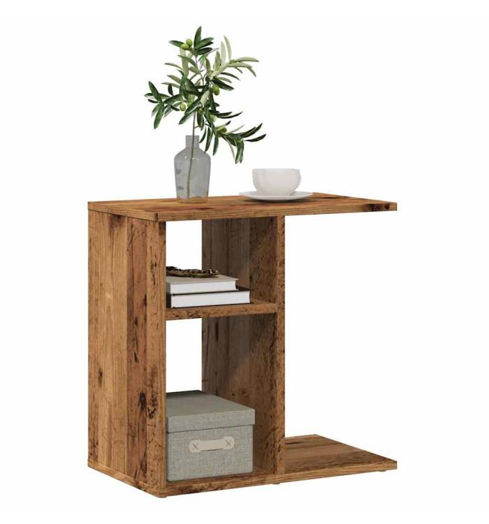 Table d'appoint vieux bois 50x30x50 cm bois d'ingénierie | Mobilier & Déco