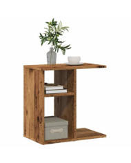 Table d'appoint vieux bois 50x30x50 cm bois d'ingénierie | Mobilier & Déco