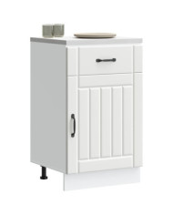 Armoire de cuisine Lucca blanc bois d'ingénierie | Mobilier & Déco