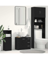 Armoire d'évier chêne noir 63x30x54 cm Bois d'ingénierie | Mobilier & Déco