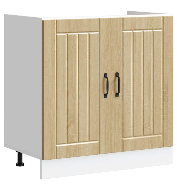 Meuble de base de lavabo Lucca chêne sonoma bois d'ingénierie | Mobilier & Déco